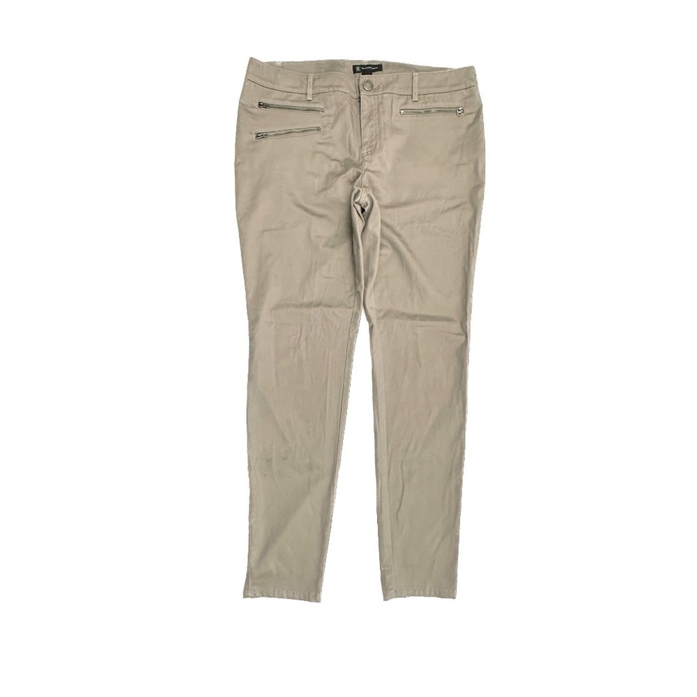 INC Zipper Pockets Skinny Super Soft Women's size 12 Gray Chino Pants
